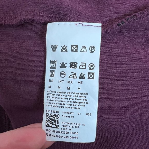 Hugo Boss Sweater Mens Medium Maroon‎ Regular Fit Pullover Mock Neck Long Sleeve - Picture 11 of 13